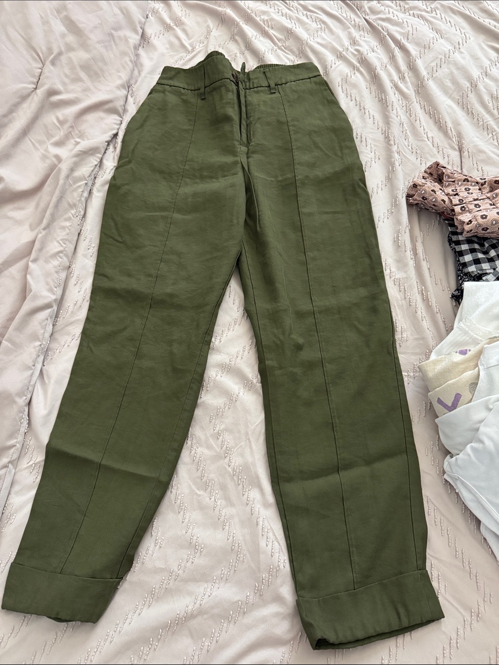 a new day Olive Green High-Waist Trousers